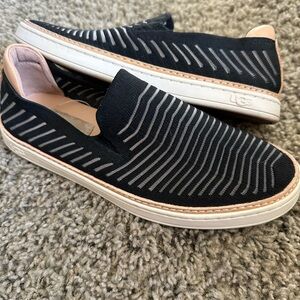 UGG Black and Gray Slip-On Loafers